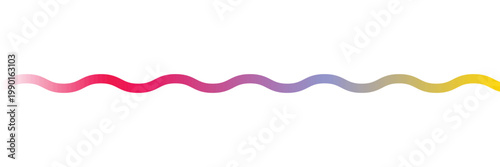 Bild auf Leinwand An abstract gradient filled wavy line banner