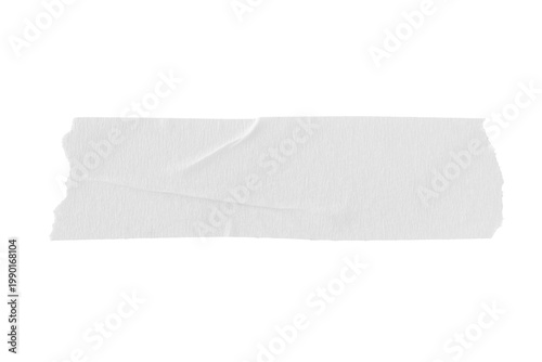 various pieces of masking tape isolated with clipping path on a white background.