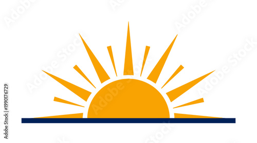Radiant Sunrise Over Horizon With Warm Sun Rays.