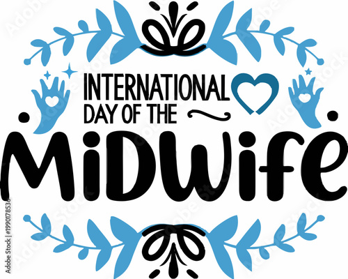 Midwife Day Vector Illustration, Maternal Care and Pregnancy Support Healthcare Concept