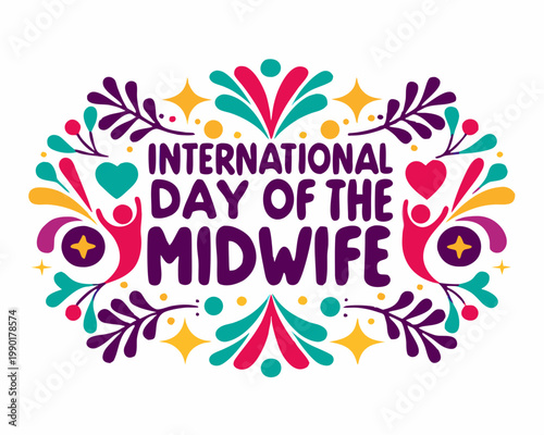 International Day of the Midwife Vector Illustration, Healthcare and Birth Support Celebration Design