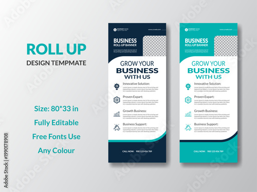 Corporate Roll‑Up Banner Design Template