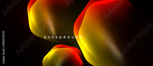 Abstract fluid shapes, vibrant colors, dark background. Modern design, smooth gradients, dynamic composition. Text reads background.