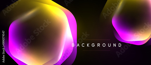 Abstract shapes blend vibrant colors. Gradient hues create dynamic visual effect. Modern design suitable for backgrounds, presentations.