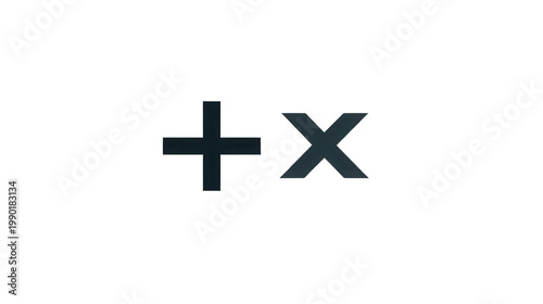 A simple black background with a plus and an X symbol in the center Free Download A simple black background with a plus and an X symbol in the center - GFXLoad