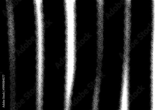 Abstract Vertical White Grainy Lines on Black Background