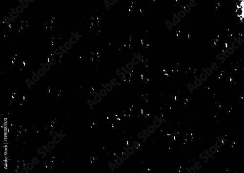 Abstract White Particle Noise on Black Background