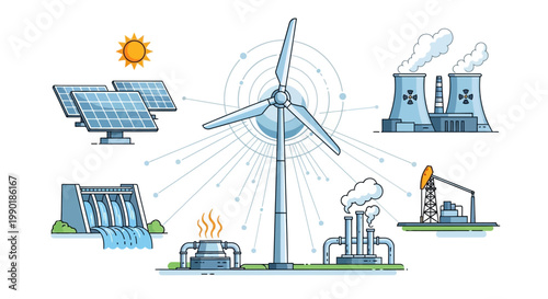 Renewable Energy Sources Connected to Wind Turbine Hub