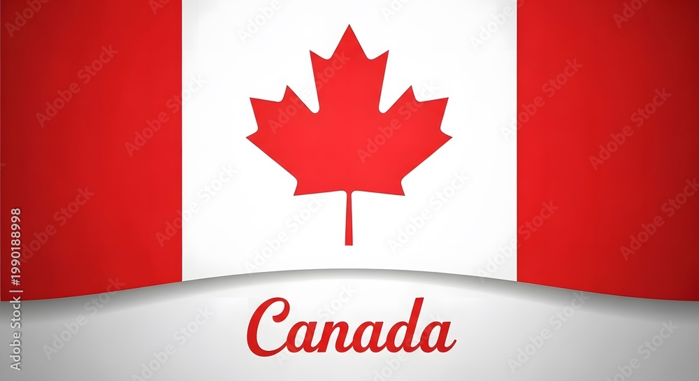 Obraz premium Canada day frame vibrant canadian flag illustration for july 1st celebrations