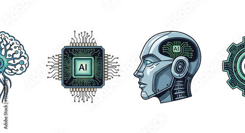 A futuristic illustration of artificial intelligence and technology