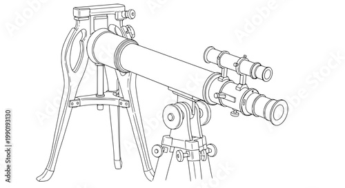 Telescope with tripod stand and adjustable eyepiece lenses for stargazing and astronomical observations
