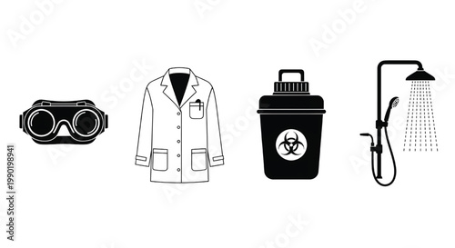 vector illustration of a garbage can