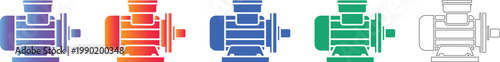 Industrial Motor Component Icons vol 1123