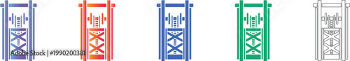 Vertical Lift Mechanism Icons vol 1127