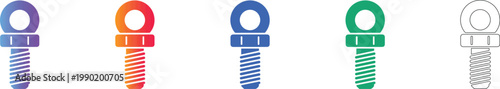 Industrial Eyebolt Hardware Icons vol 906