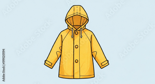 Yellow raincoat vector