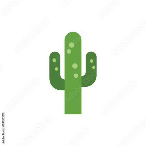 A green cactus with two arms