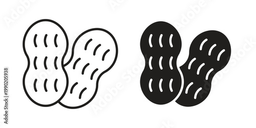 Peanut icon concept design set. Icon Element For Design