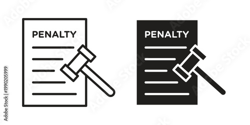 Penalty icon concept design set. Icon Element For Design