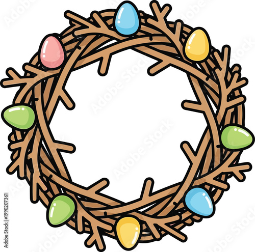 laurel wreath and ribbon