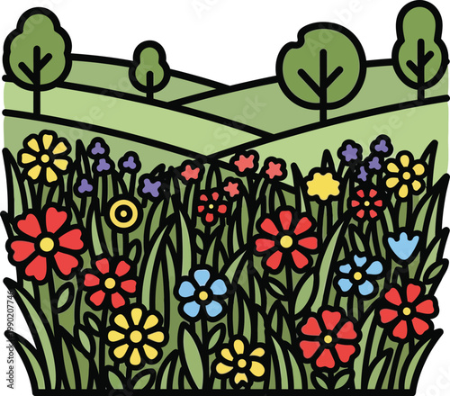 flowers and birds