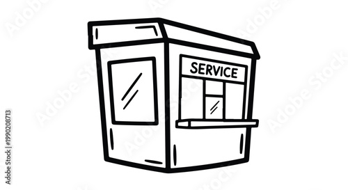 Small service booth or park kiosk