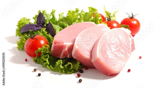 Sliced meat with vegetables