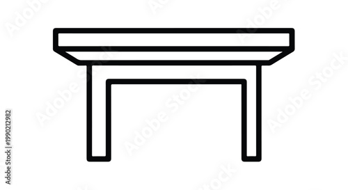 Minimalist park bench or outdoor shelter