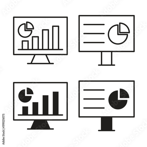 Dashboard icon Isolated flat vector in outline and solid black