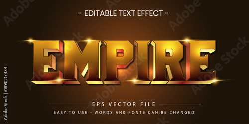 Cinematic Gold Empire 3D Text Effect