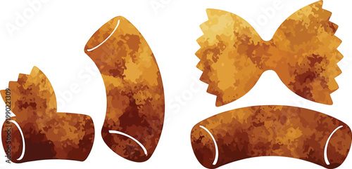 Golden Brown Football Sausage and Chips on White Background