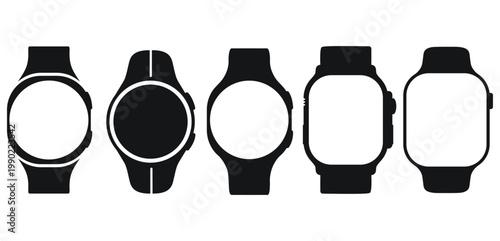 Watch Screen Frame, modern watch screen mockup set template