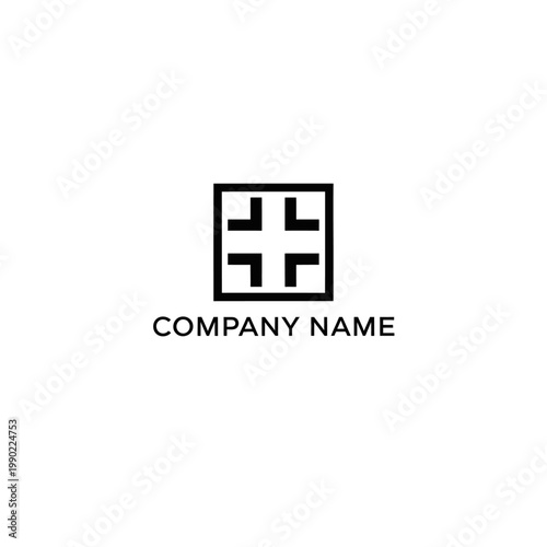 A sleek logo design for a high-end renewable energy company features a stylized cross symbol