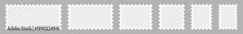 Foto Postage stamps borders set vector illustration