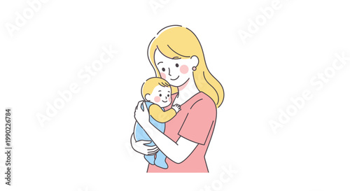 Woman holding newborn baby close.