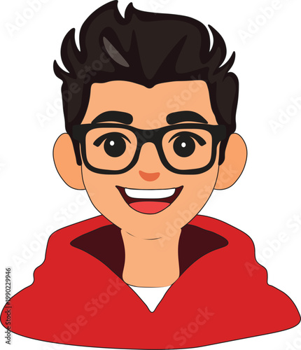 Male Avatar Character Before and After Coloring Vector Illustration