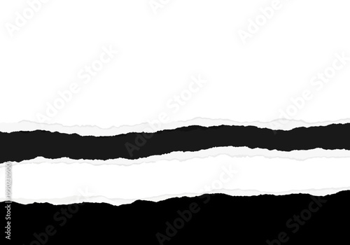 Torn Paper Effect Vector Illustration with a White Background for Graphic Design Projects