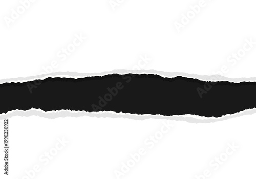 Torn Paper Vector Illustration with Black Background - Graphic Design Element
