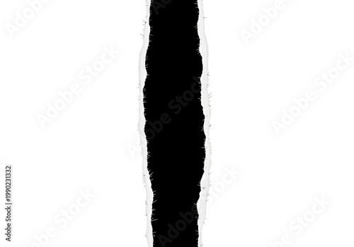 Abstract vector graphic of a ripped paper edge, representing disruption and separation