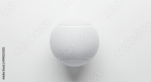 White ceramic vase on a clean, minimalist background, top-down view.