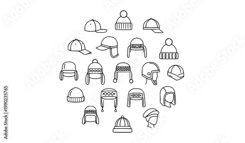 Kitchen utensils and food icons - cooking and dining essentials with food packaging line art flat design kitchen tool utensils essentials chopsticks colander microwave saucepan kitchenware