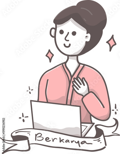 business woman working on laptop