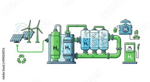 Renewable Hydrogen Production and Use Concept
