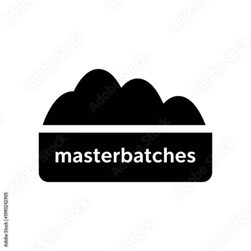 Masterbatch Plastic Additive Industrial Vector Icon