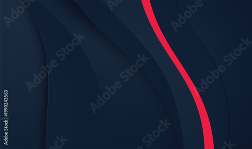 Minimal Dark Blue Background with Single Red Line Design