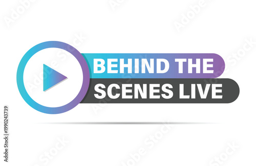 Behind The Scenes Live Interactive Social Media Banner Play Button