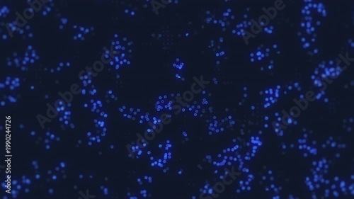Blue Digital Particle Abstract Background with Glowing Dots and Futuristic Tech Network Effect