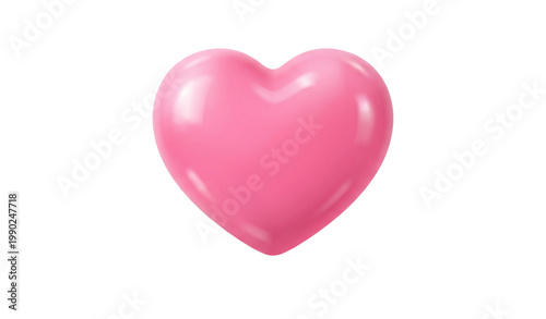 pink heart shaped balloon on a white background