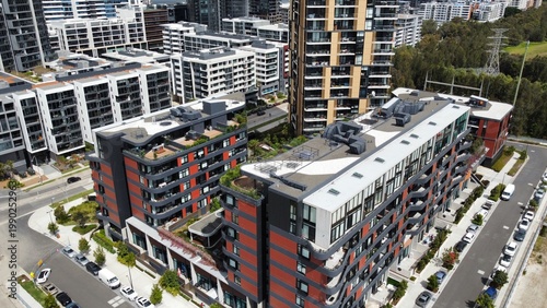 Fotografie Medium and high density apartments near water