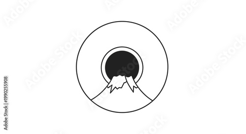 Mountain Icon Design Element Graphic.